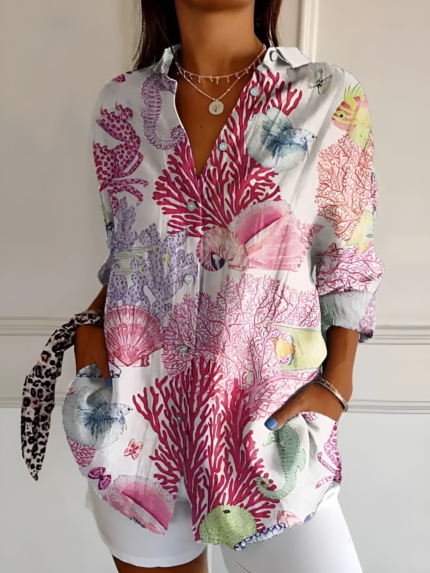 Florence - Printed Button-Up Shirt