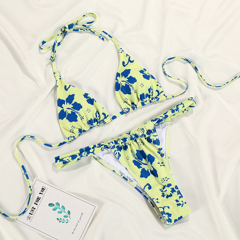 BEAUCLO | Brazilian Bikini with Floral Print & Low Waist